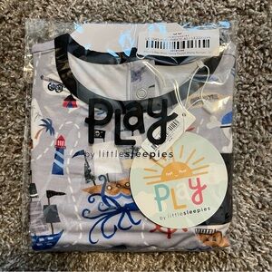 Little Sleepies Pirate Map Shorty Romper